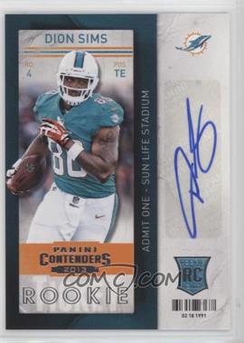 2013 Panini Contenders - [Base] #134 - Dion Sims