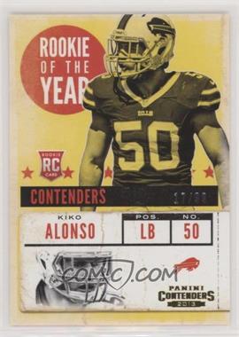 2013 Panini Contenders - Rookie of the Year Contenders - Gold #18 - Kiko Alonso /99