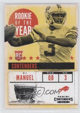 2013 Panini Contenders - Rookie of the Year Contenders #4 - EJ Manuel