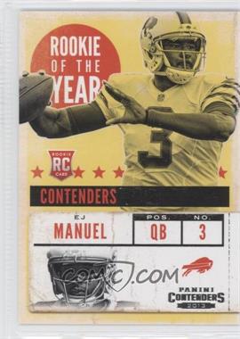 2013 Panini Contenders - Rookie of the Year Contenders #4 - EJ Manuel