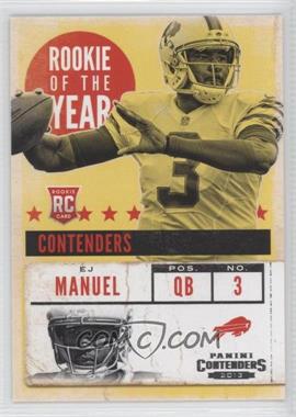 2013 Panini Contenders - Rookie of the Year Contenders #4 - EJ Manuel