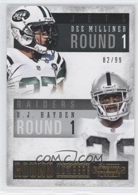 2013 Panini Contenders - Round Numbers - Gold #4 - D.J. Hayden, Dee Milliner /99