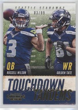 2013 Panini Contenders - Touchdown Tandems - Gold #14 - Golden Tate, Russell Wilson /99