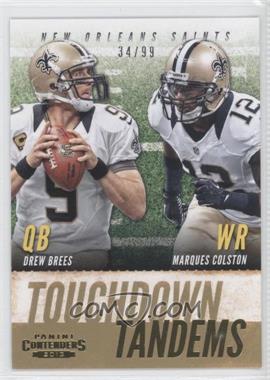 2013 Panini Contenders - Touchdown Tandems - Gold #7 - Drew Brees, Marques Colston /99