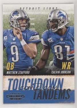 2013 Panini Contenders - Touchdown Tandems #10 - Calvin Johnson, Matthew Stafford