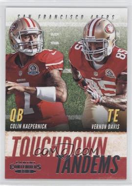 2013 Panini Contenders - Touchdown Tandems #20 - Colin Kaepernick, Vernon Davis