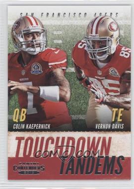 2013 Panini Contenders - Touchdown Tandems #20 - Colin Kaepernick, Vernon Davis