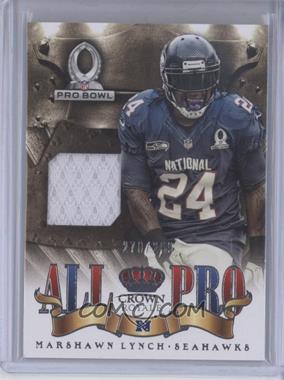 2013 Panini Crown Royale - All Pro Materials #11 - Marshawn Lynch /299