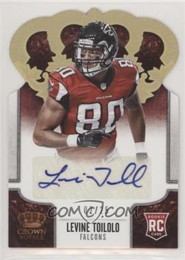 2013 Panini Crown Royale - [Base] - Gold Holo Die-Cut Crown Signatures #162 - Levine Toilolo /25