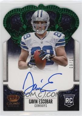 2013 Panini Crown Royale - [Base] - Green Die-Cut Crown Signatures #210 - Gavin Escobar /10