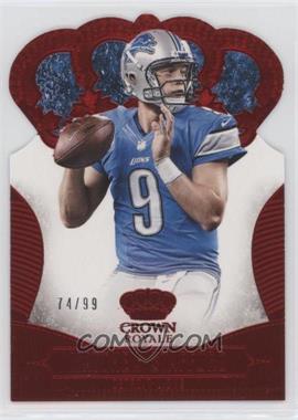 2013 Panini Crown Royale - [Base] - Retail Red Die-Cut Crown #66 - Matthew Stafford /99