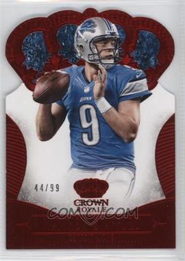 2013 Panini Crown Royale - [Base] - Retail Red Die-Cut Crown #66 - Matthew Stafford /99