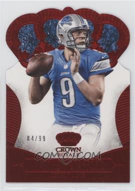 2013 Panini Crown Royale - [Base] - Retail Red Die-Cut Crown #66 - Matthew Stafford /99