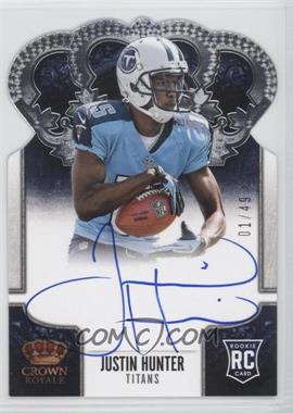 2013 Panini Crown Royale - [Base] - Silver Die-Cut Crown Signatures #216 - Justin Hunter /49