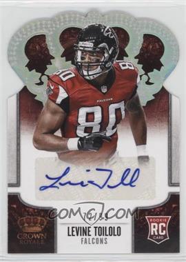 2013 Panini Crown Royale - [Base] - Silver Holo Die-Cut Crown Signatures #162 - Levine Toilolo /99