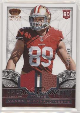 2013 Panini Crown Royale - Heirs to the Throne Materials - Combos #4 - Vance McDonald /299