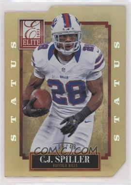 2013 Panini Elite - [Base] - Status Gold Die-Cut #12 - C.J. Spiller /49