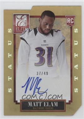 2013 Panini Elite - [Base] - Status Gold Die-Cut #168 - Matt Elam /49