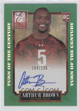 2013 Panini Elite - [Base] - Turn of the Century Rookie Signatures #104 - Arthur Brown /199