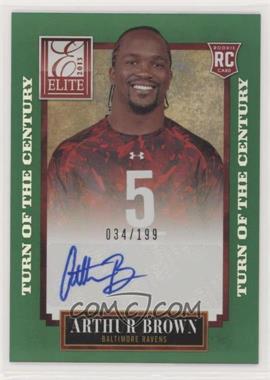 2013 Panini Elite - [Base] - Turn of the Century Rookie Signatures #104 - Arthur Brown /199