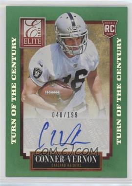 2013 Panini Elite - [Base] - Turn of the Century Rookie Signatures #119 - Conner Vernon /199