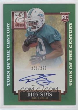 2013 Panini Elite - [Base] - Turn of the Century Rookie Signatures #130 - Dion Sims /299
