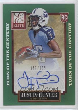 2013 Panini Elite - [Base] - Turn of the Century Rookie Signatures #148 - Justin Hunter /199