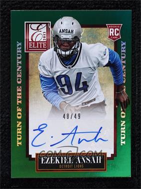 2013 Panini Elite - [Base] - Turn of the Century Rookie Signatures #157 - Ezekiel Ansah /49