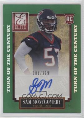 2013 Panini Elite - [Base] - Turn of the Century Rookie Signatures #184 - Sam Montgomery /299