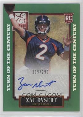 2013 Panini Elite - [Base] - Turn of the Century Rookie Signatures #199 - Zac Dysert /299