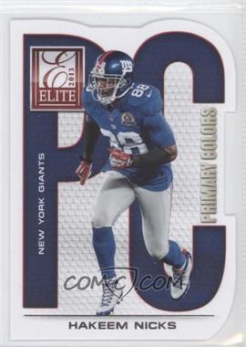 2013 Panini Elite - Primary Colors - Silver #8 - Hakeem Nicks