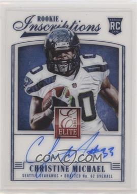 2013 Panini Elite - Rookie Inscriptions - Blue Ink #29 - Christine Michael