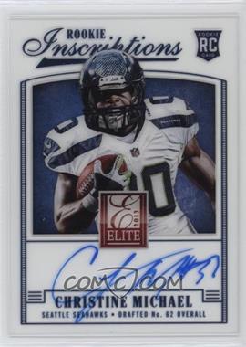 2013 Panini Elite - Rookie Inscriptions - Blue Ink #29 - Christine Michael