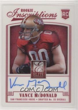 2013 Panini Elite - Rookie Inscriptions - Blue Ink #31 - Vance McDonald