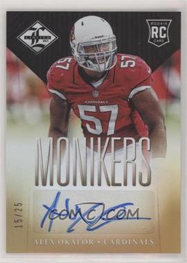 2013 Panini Limited - [Base] - Monikers Gold #155 - Alex Okafor /25