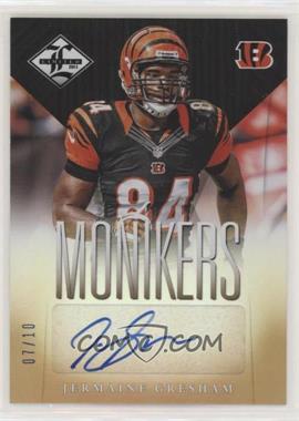 2013 Panini Limited - [Base] - Monikers Gold #21 - Jermaine Gresham /10