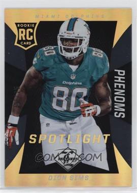 2013 Panini Limited - [Base] - Spotlight Gold #169 - Dion Sims /25