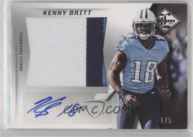 2013 Panini Limited - Jumbo Materials Signatures - Jersey Numbers Prime #15 - Kenny Britt /5