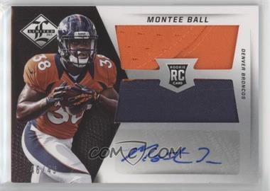 2013 Panini Limited - Rookie Jumbo Jerseys - RC Logo Signatures Prime #29 - Montee Ball /49