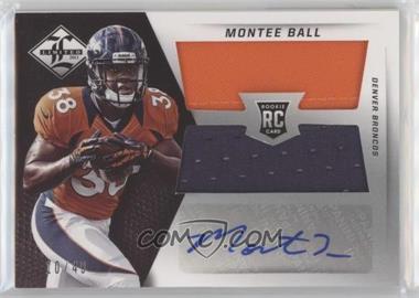 2013 Panini Limited - Rookie Jumbo Jerseys - RC Logo Signatures Prime #29 - Montee Ball /49