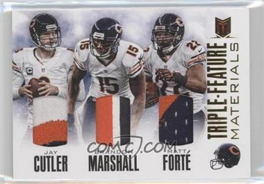 2013 Panini Momentum - Triple Feature Materials - Prime #10 - Brandon Marshall, Jay Cutler, Matt Forte /20