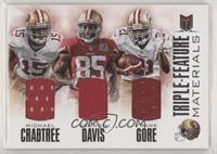 Michael Crabtree, Vernon Davis, Frank Gore #/25