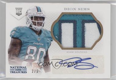 2013 Panini National Treasures - [Base] - Blue Materials #273 - Rookie Signatures - Dion Sims /5