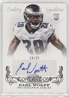 Rookie Signatures - Earl Wolff #/25