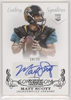 Rookie Signatures - Matt Scott #/25