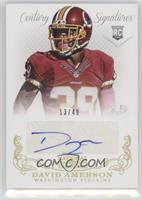 Rookie Signatures - David Amerson #/49