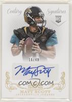 Rookie Signatures - Matt Scott #/49