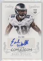 Rookie Signatures - Earl Wolff #/99