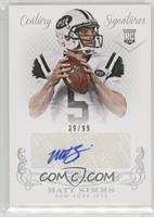 Rookie Signatures - Matt Simms #/99