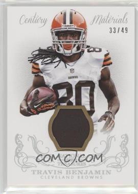 2013 Panini National Treasures - Century Materials #34 - Travis Benjamin /49